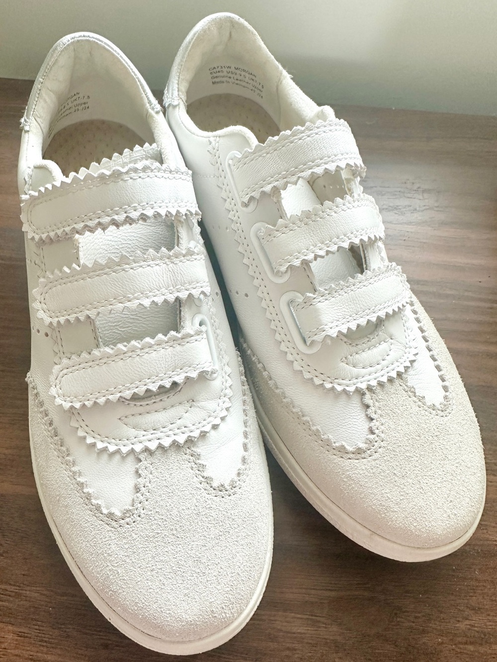 Aetrex Morgan Arch Support Leather Sneakers White CA731W Women’s 9-9.5 US 40 EU